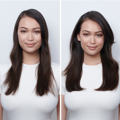 Moroccanoil pena za volumen Root Boost i Mousse pre i posle