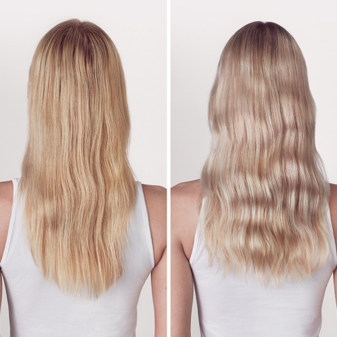 Moroccanoil Purple ljubičasti kondicioner efekat pre i posle