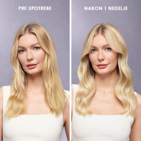 Moroccanoil purple ulje za posvetljenu i plavu kosu pre i posle