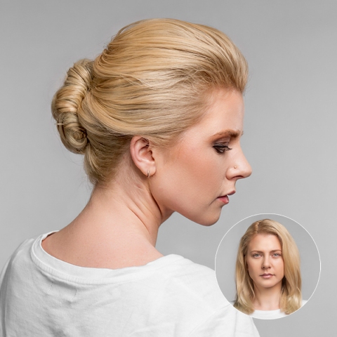 WET HAIR SPRAY učvršćivanje svečane frizure pre i posle WET HAIR SPRAY učvršćivanje svečane frizure pre i posle