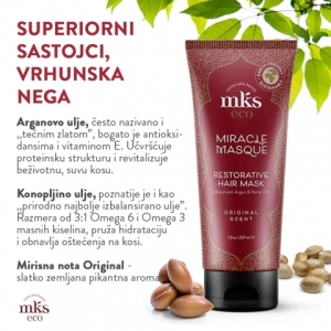 MKS eco Miracle mask magična proteinska maska za kosu sa arganovim uljem